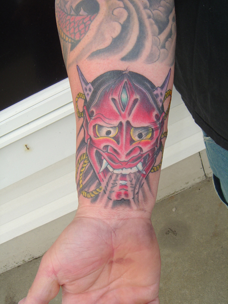 Looking for unique Asian tattoos Tattoos?  Oni Mask Anthony Riccardo